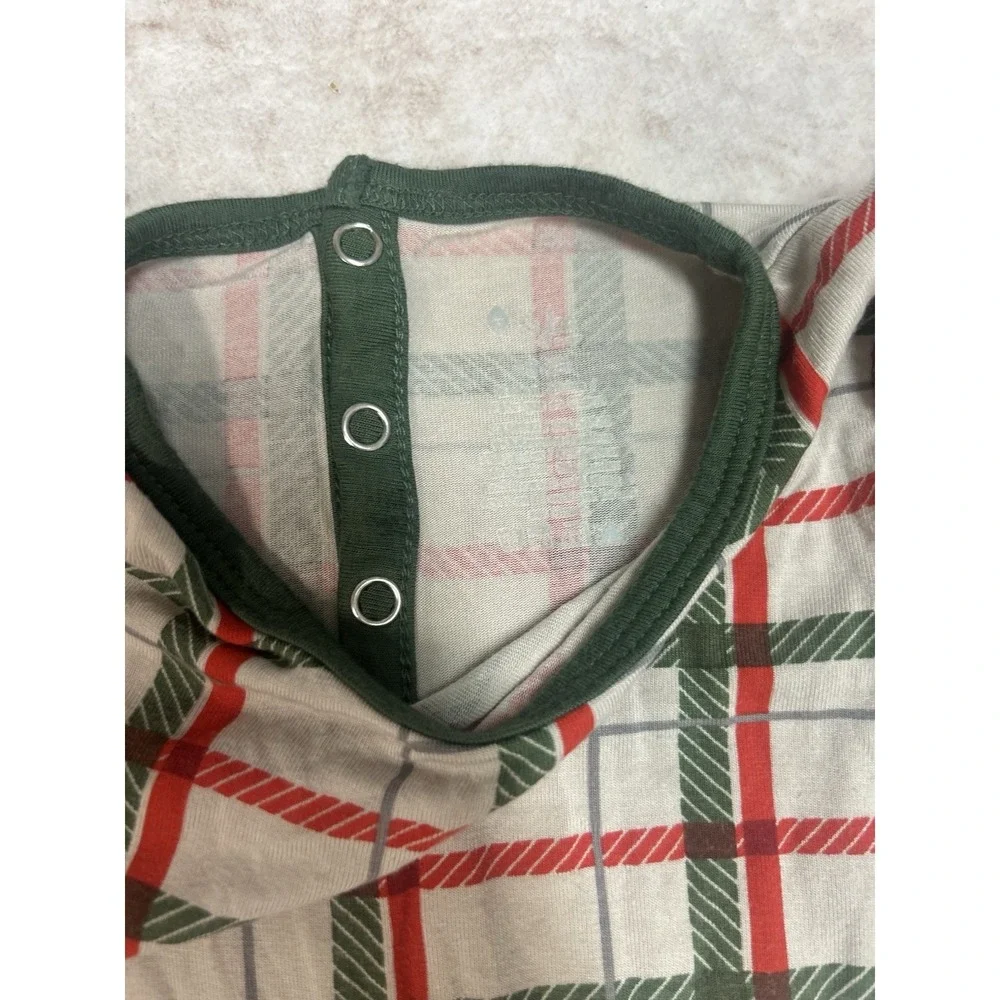 Kyte Baby Long Sleeve Twirl Bodysuit And Bib In Hunter Plaid